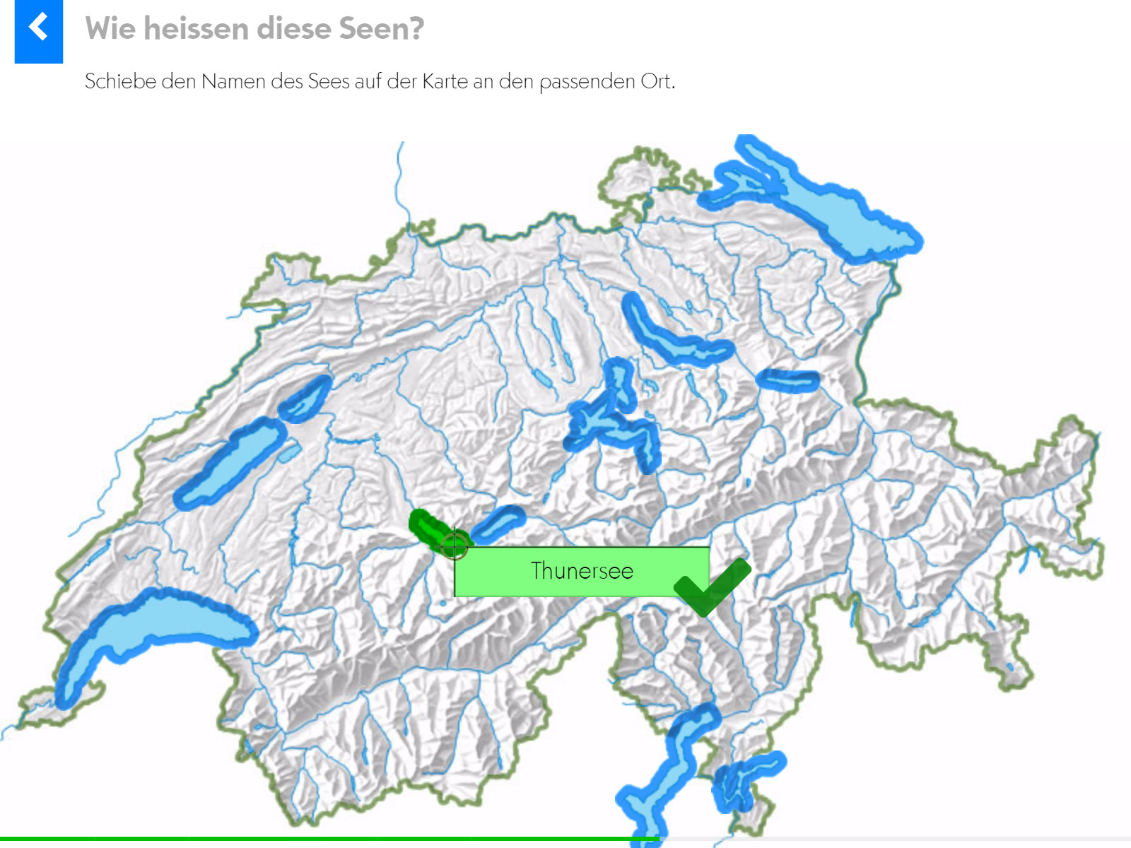 Schweizer Seen Karte
