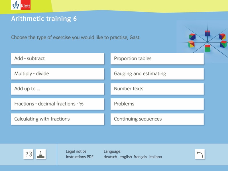 Rechentraining und Kopfgeometrie 6 Background 2