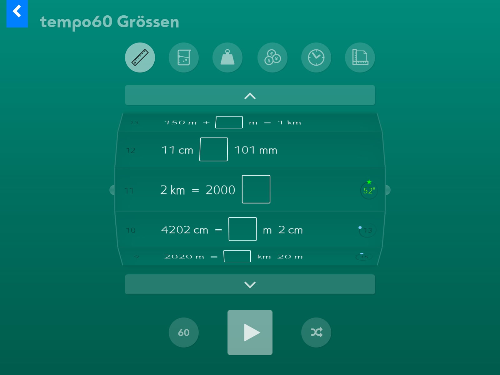 tempo60 Grössen Screenshot 1 tempo60 Grössen Screenshot 1