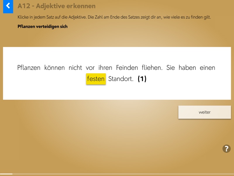 Wortgrammatik: Adjektive Screenshot 1 Wortgrammatik: Adjektive Screenshot 1