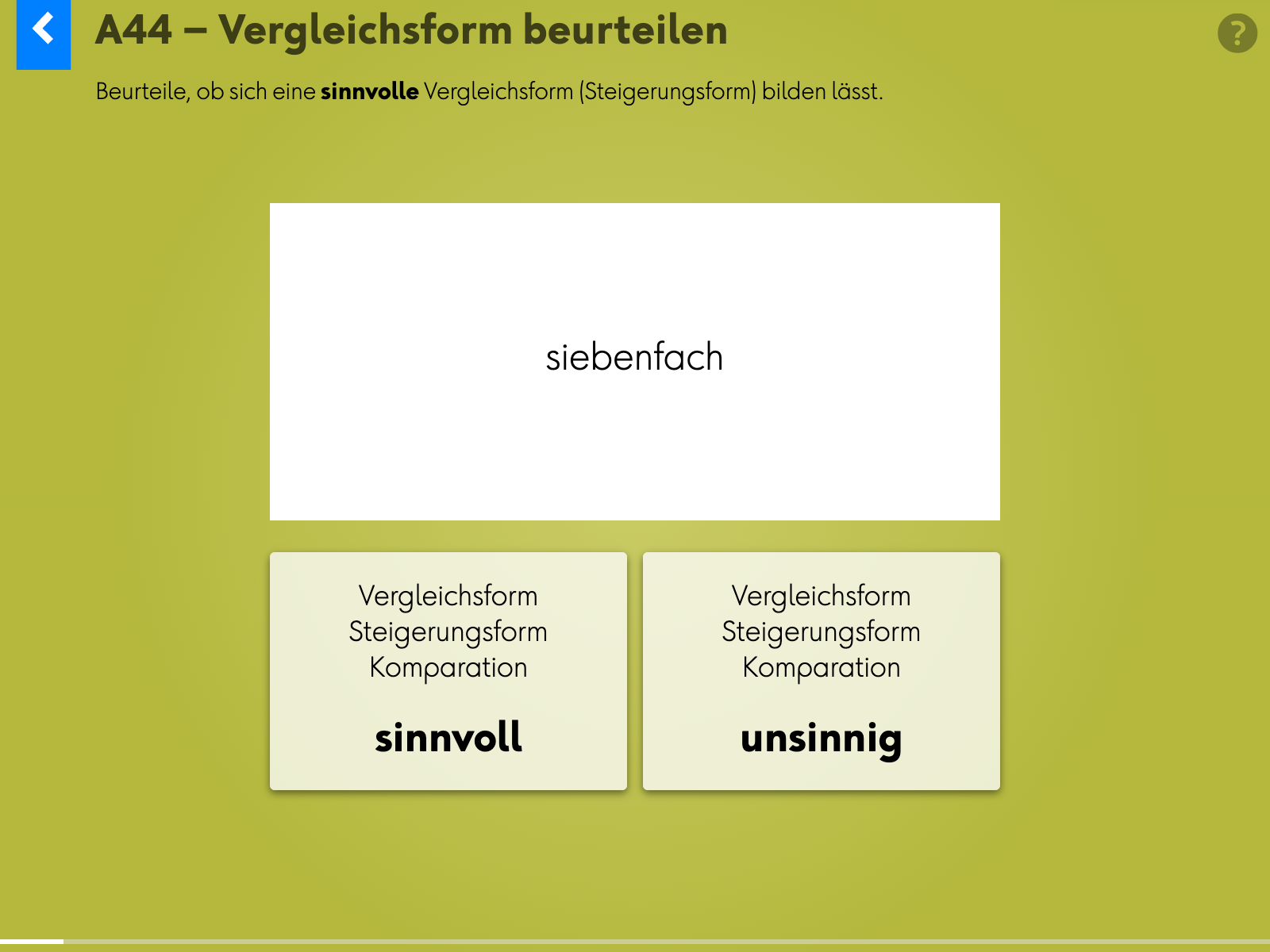 Wortgrammatik: Adjektive: a44