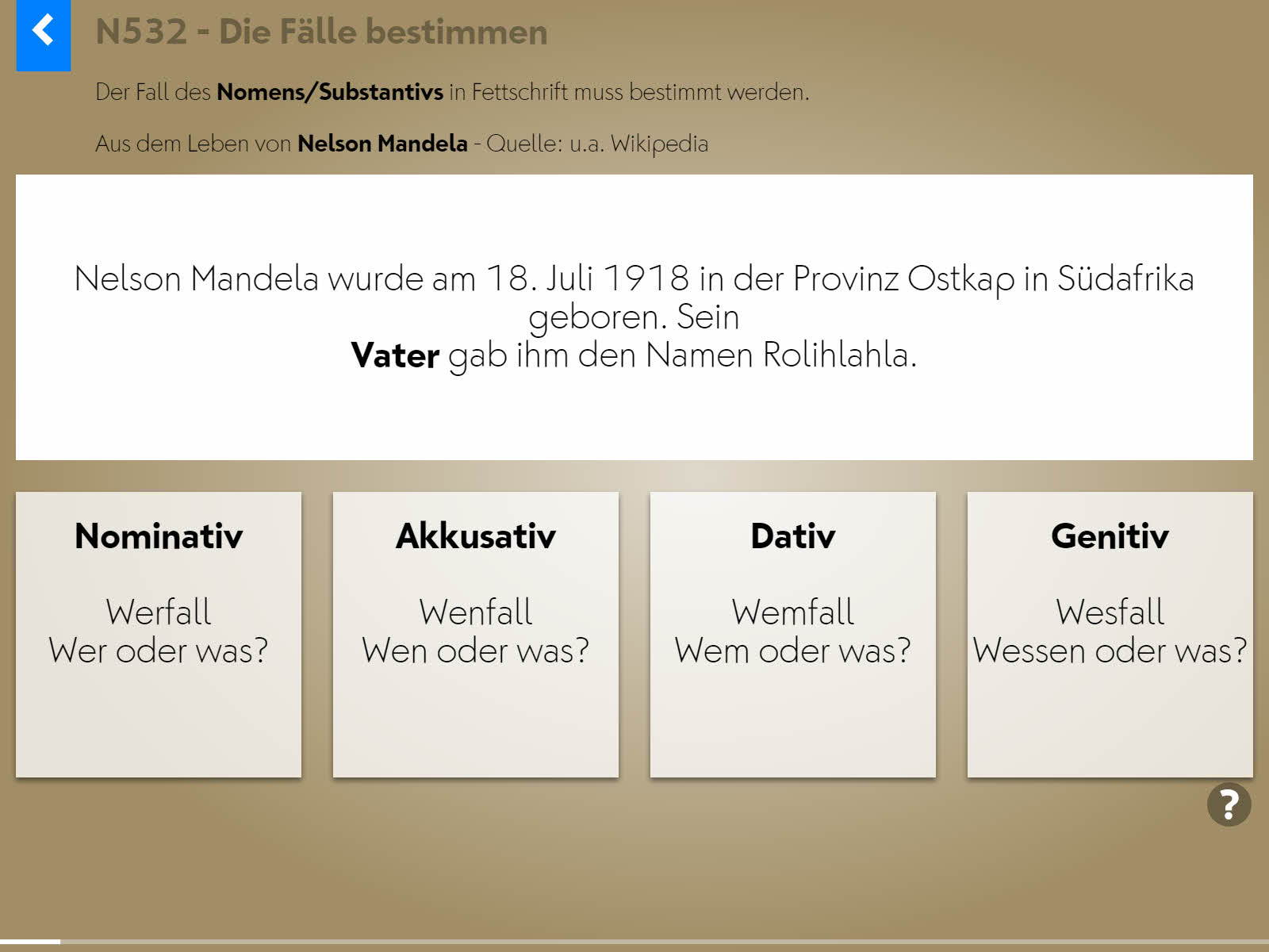 Wortgrammatik: Nomen Screenshot 1 Wortgrammatik: Nomen Screenshot 1