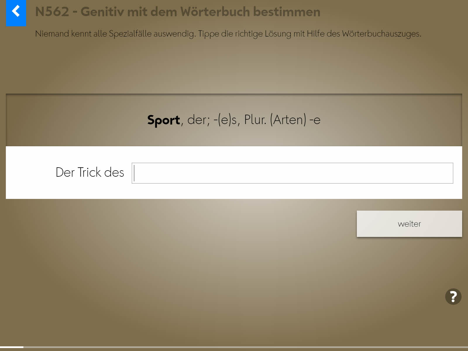Wortgrammatik: Nomen Screenshot 1 Wortgrammatik: Nomen Screenshot 2