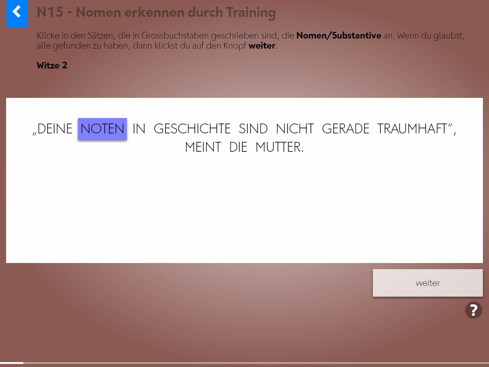 Wortgrammatik: Nomen Screenshot 1 Wortgrammatik: Nomen Screenshot 3