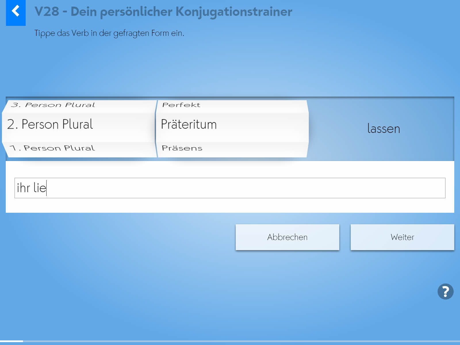Wortgrammatik: Verben Screenshot 1 Wortgrammatik: Verben Screenshot 5