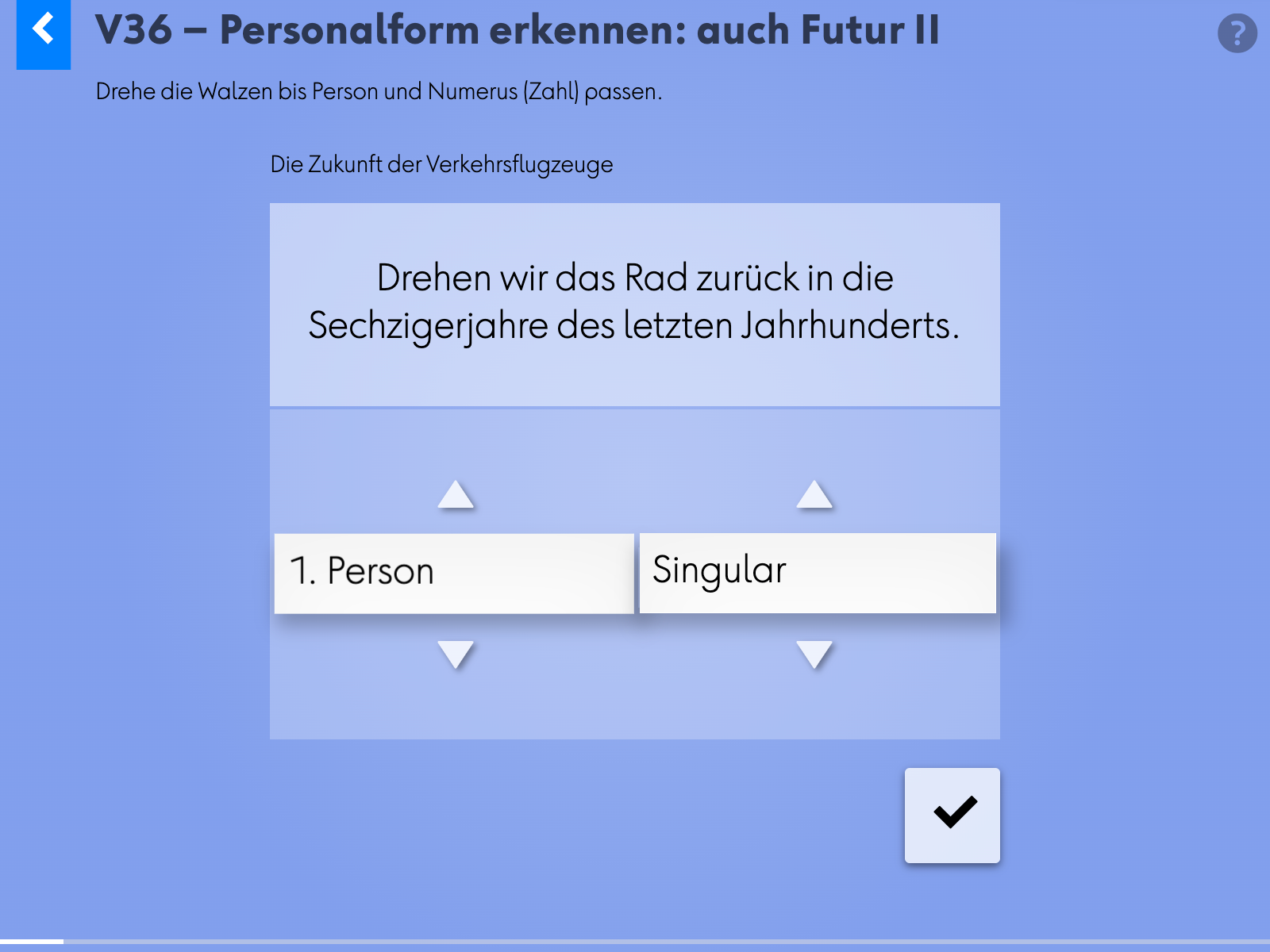 Wortgrammatik: Verben: v36